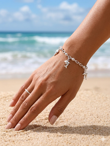 Pulsera de Plata 950 Delfines