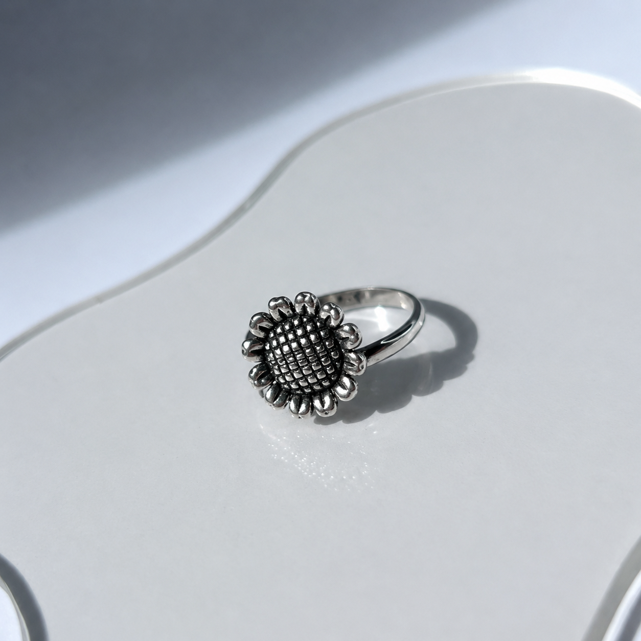 Anillo Girasol Plata 950