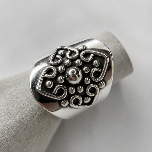 Anillo Mandala de Plata 950
