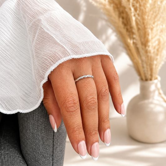 Anillo de Nudo de Luz en  Plata 950