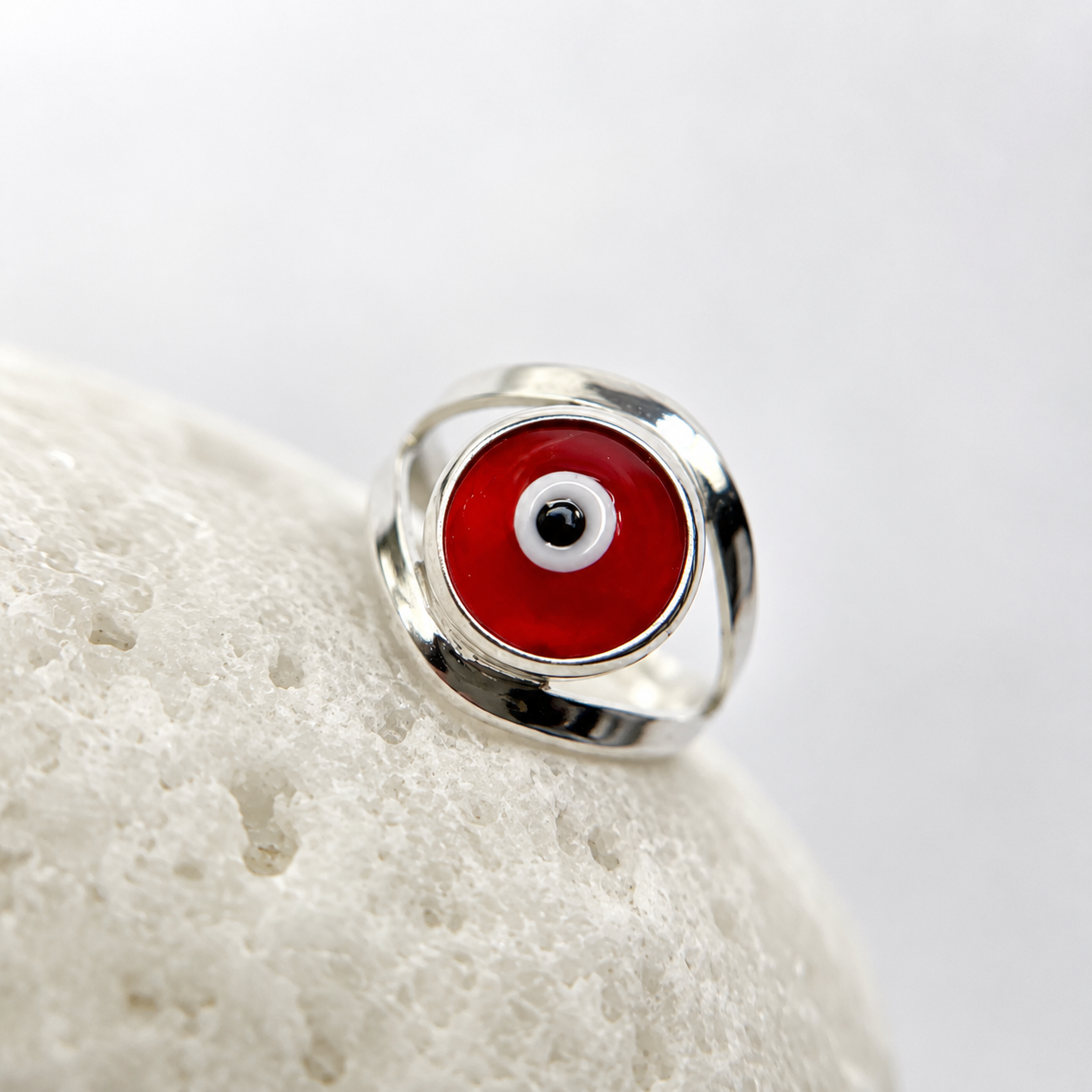 Anillo Ojo Turco de Plata. 950