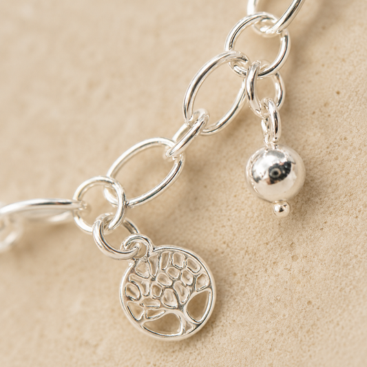 Pulsera de Plata 950 Raíces de Luz