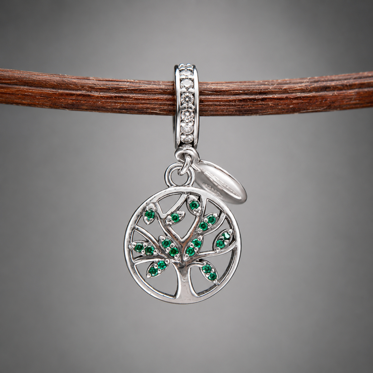 Charm Arbol de la Vida con Critales Verdes
