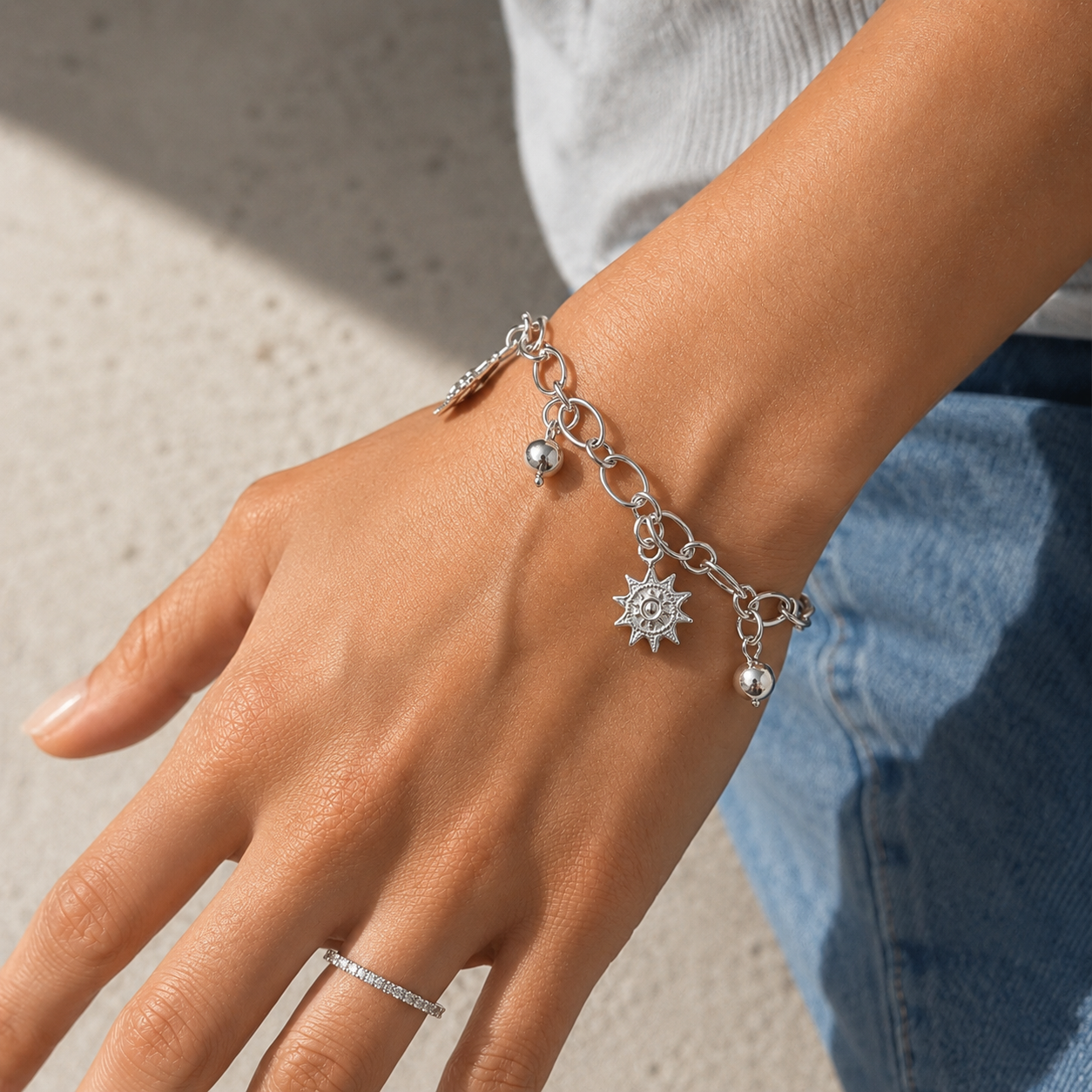 Pulsera de Plata 950 Luz del Sol