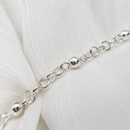 Pulsera de Plata 950 Eslabones y Esfera Basic