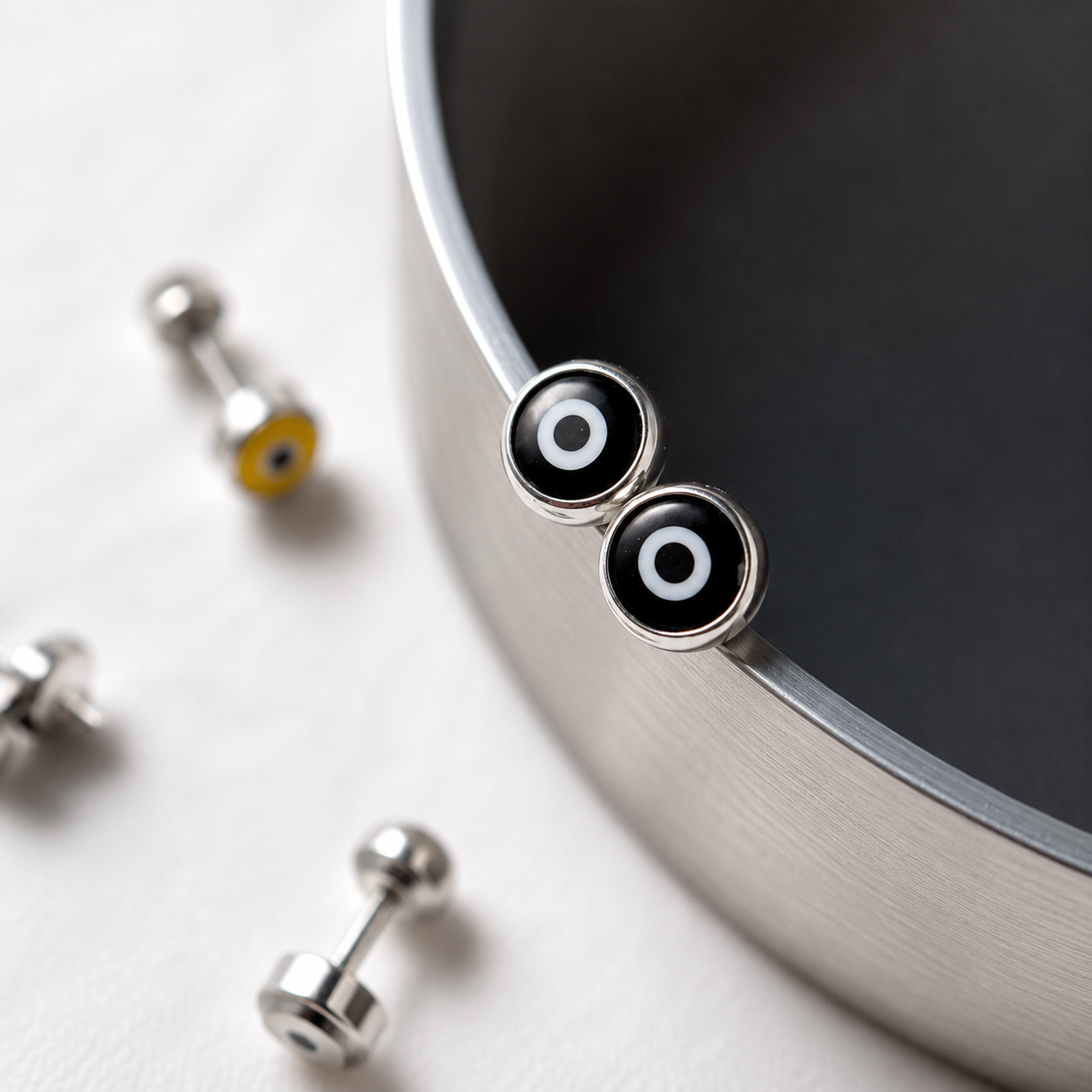 Pendientes Ojo Turco 2 en 1 en Plata 950
