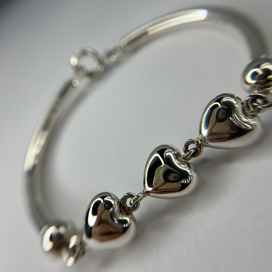 Pulsera  Lazos del Corazón de Plata 950