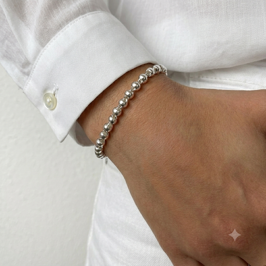 Pulsera de Plata 950 Donas y Eslabones Basic