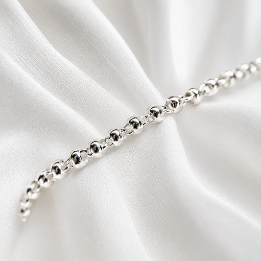 Pulsera de Plata 950 Donas y Eslabones Basic