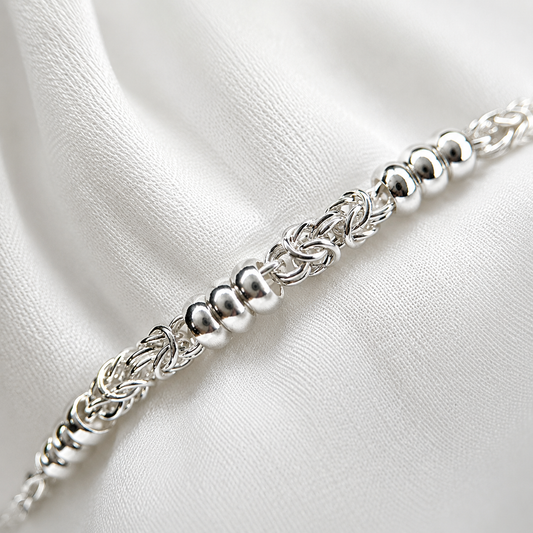 Pulsera Plata 950 Donas y Espiga